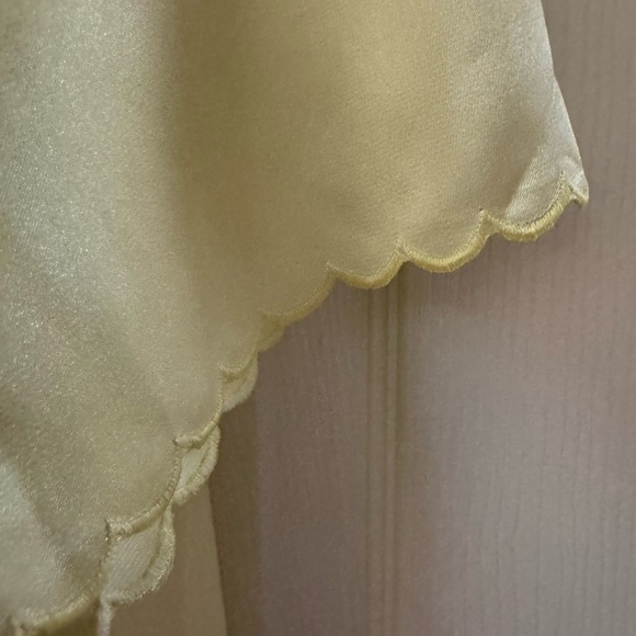 Elegant Yellow Lace Trim Nightgown Set - Picture 10 of 13